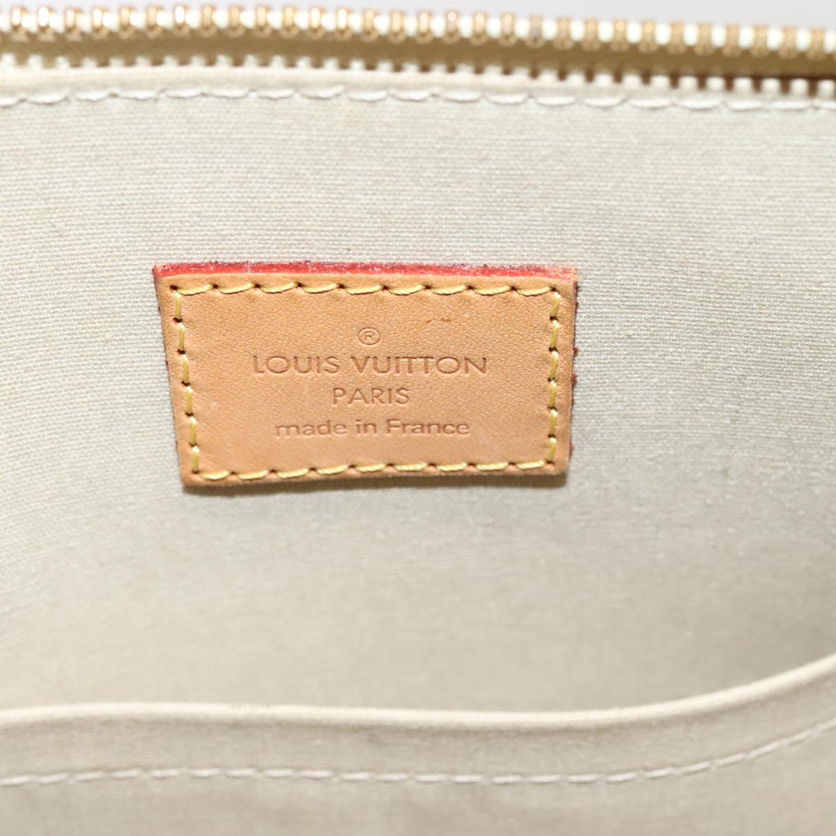 LOUIS VUITTON Monogram Vernis Alma PM Hand Bag Broncorail M91445 LV 88358