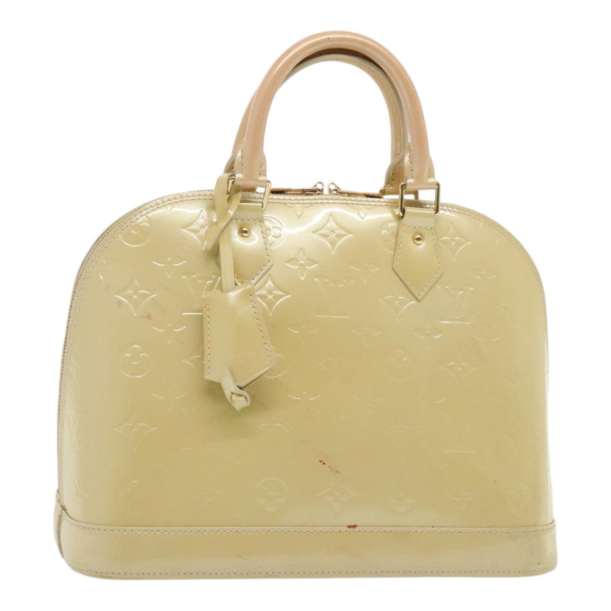 LOUIS VUITTON Monogram Vernis Alma PM Hand Bag Broncorail M91445 LV 88358