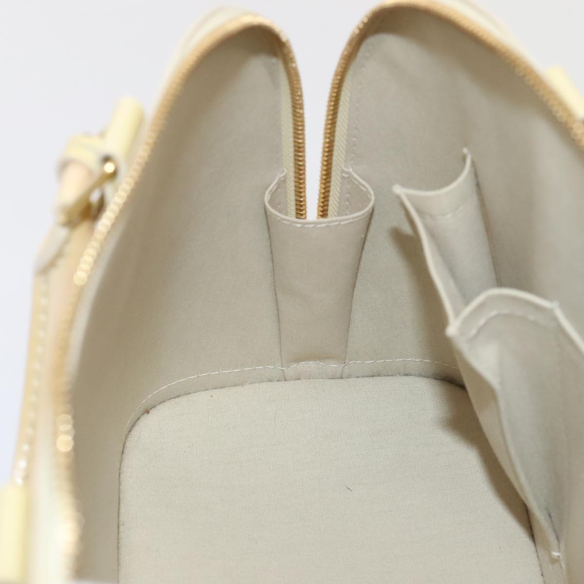 LOUIS VUITTON Monogram Vernis Alma PM Hand Bag Broncorail M91445 LV 88358