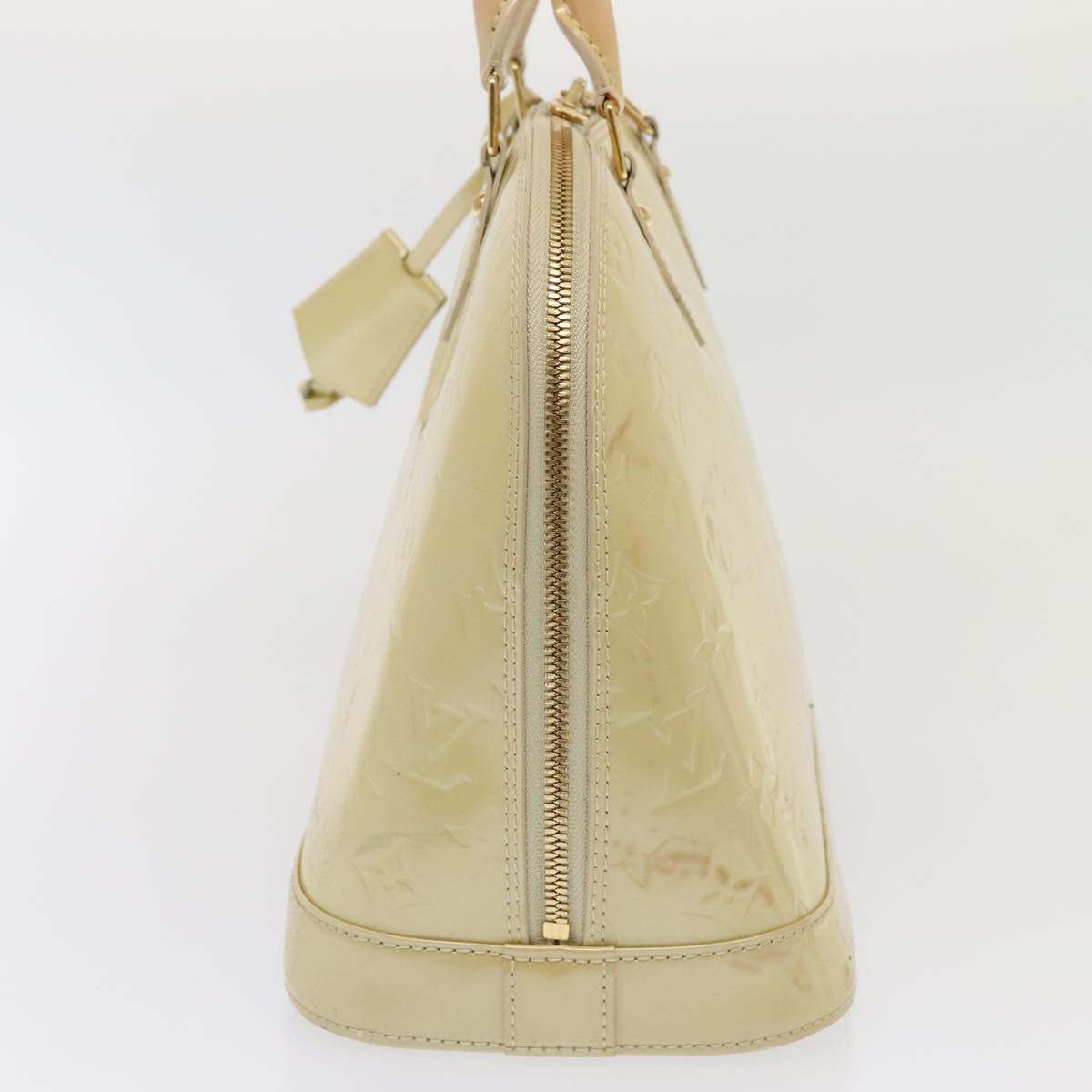 LOUIS VUITTON Monogram Vernis Alma PM Hand Bag Broncorail M91445 LV 88358