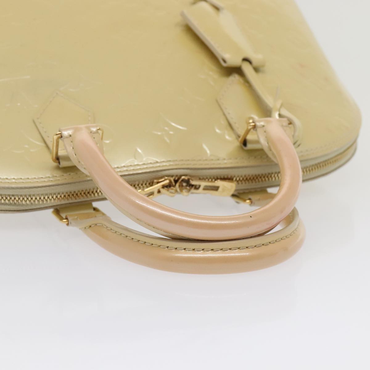 LOUIS VUITTON Monogram Vernis Alma PM Hand Bag Broncorail M91445 LV 88358