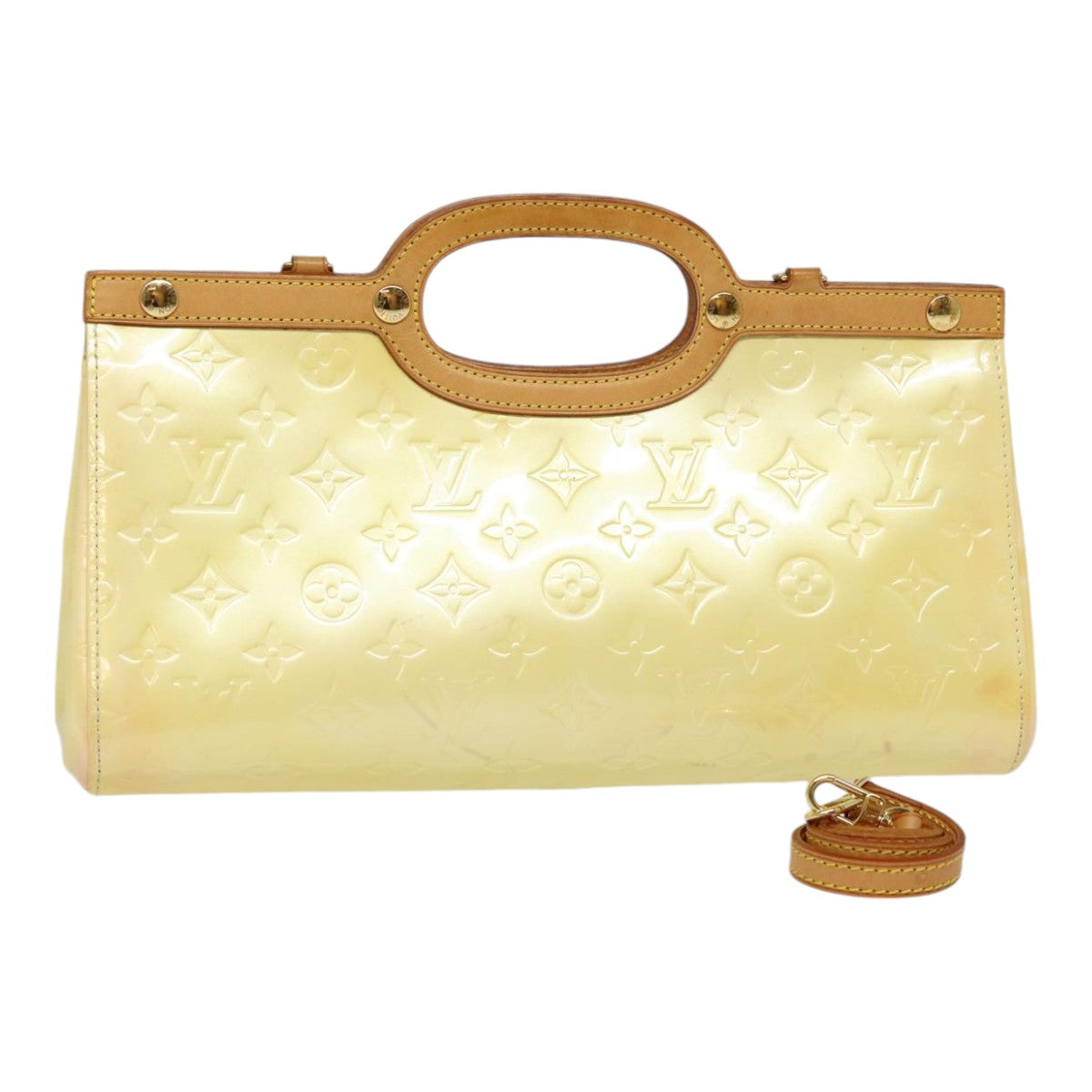 LOUIS VUITTON Monogram Vernis Roxbury Drive Hand Bag Perle M91374 LV 88360