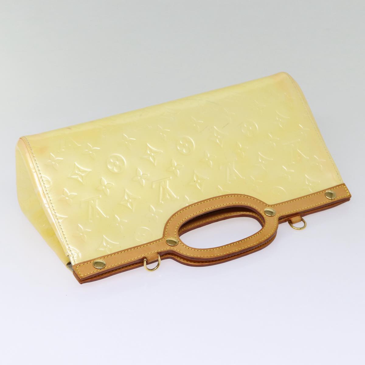 LOUIS VUITTON Monogram Vernis Roxbury Drive Hand Bag Perle M91374 LV 88360