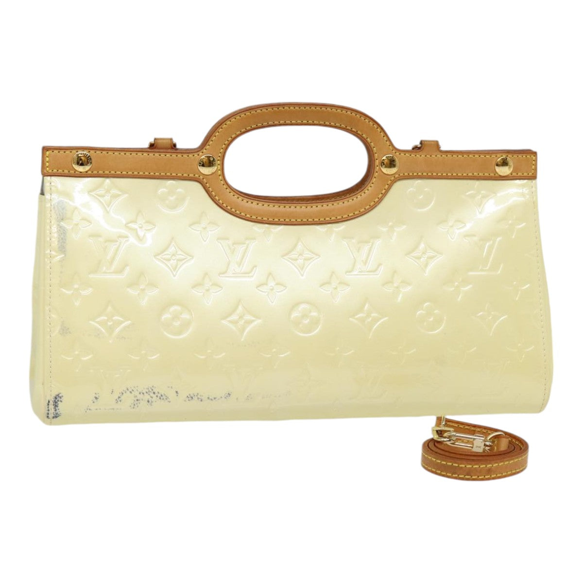 LOUIS VUITTON Monogram Vernis Roxbury Drive Hand Bag Perle M91374 LV 88362