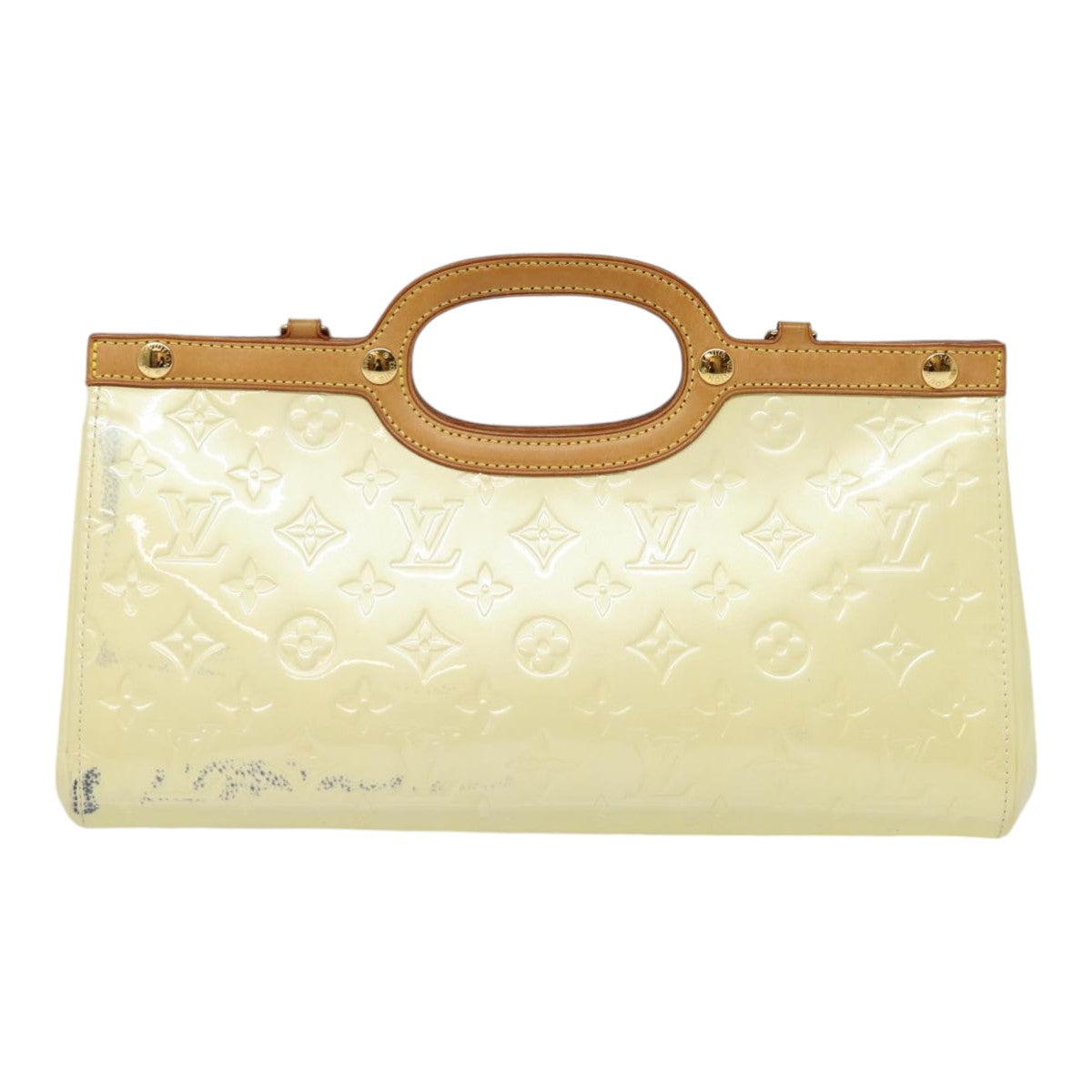LOUIS VUITTON Monogram Vernis Roxbury Drive Hand Bag Perle M91374 LV 88362