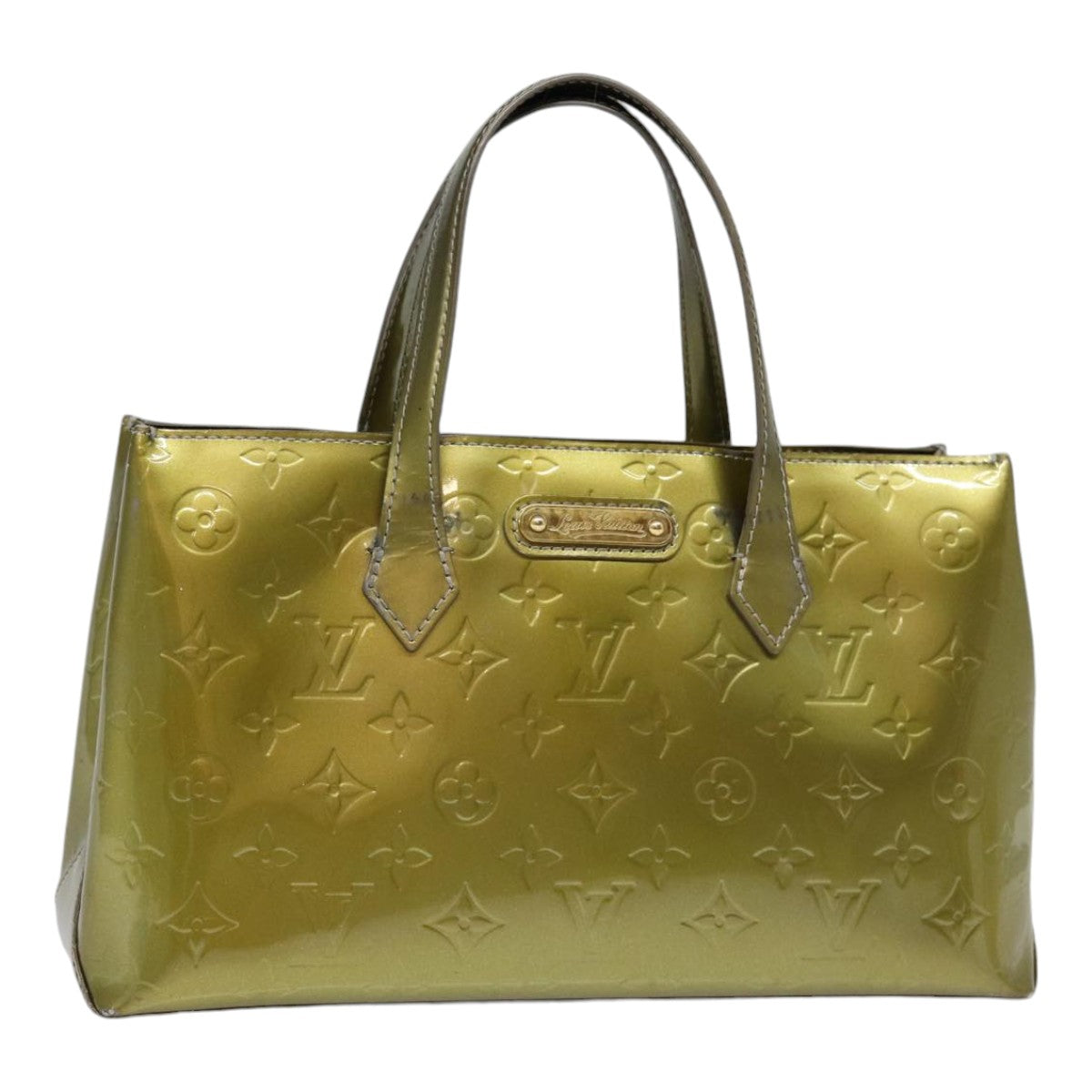 LOUIS VUITTON Monogram Vernis Wilshire PM Bag Gris Art Deco M91627 LV 88363