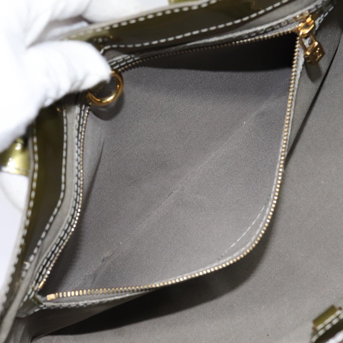 LOUIS VUITTON Monogram Vernis Wilshire PM Bag Gris Art Deco M91627 LV 88363
