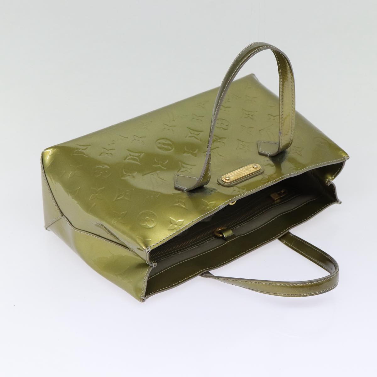 LOUIS VUITTON Monogram Vernis Wilshire PM Bag Gris Art Deco M91627 LV 88363