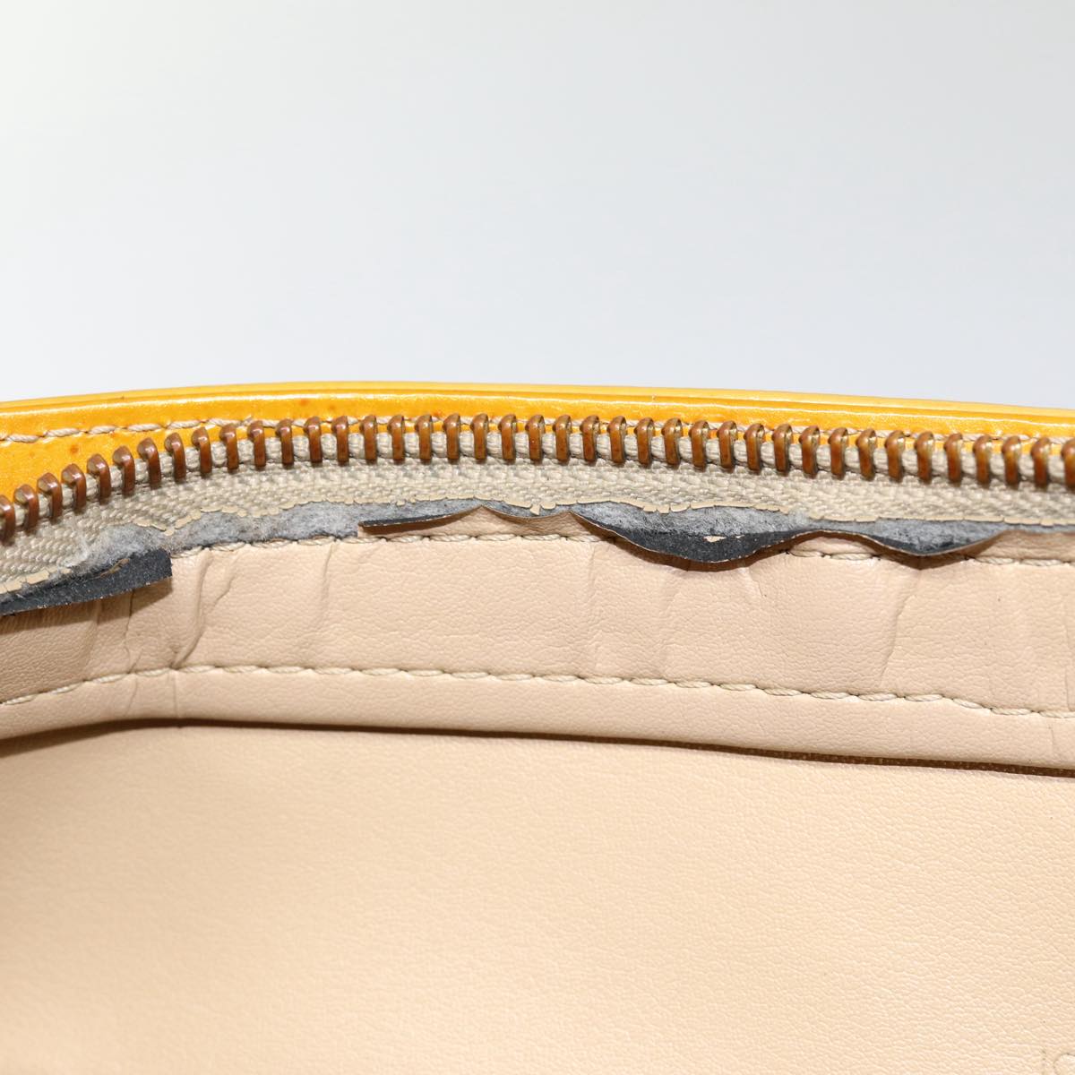 LOUIS VUITTON Monogram Vernis Houston Hand Bag Beige M91004 LV 88371