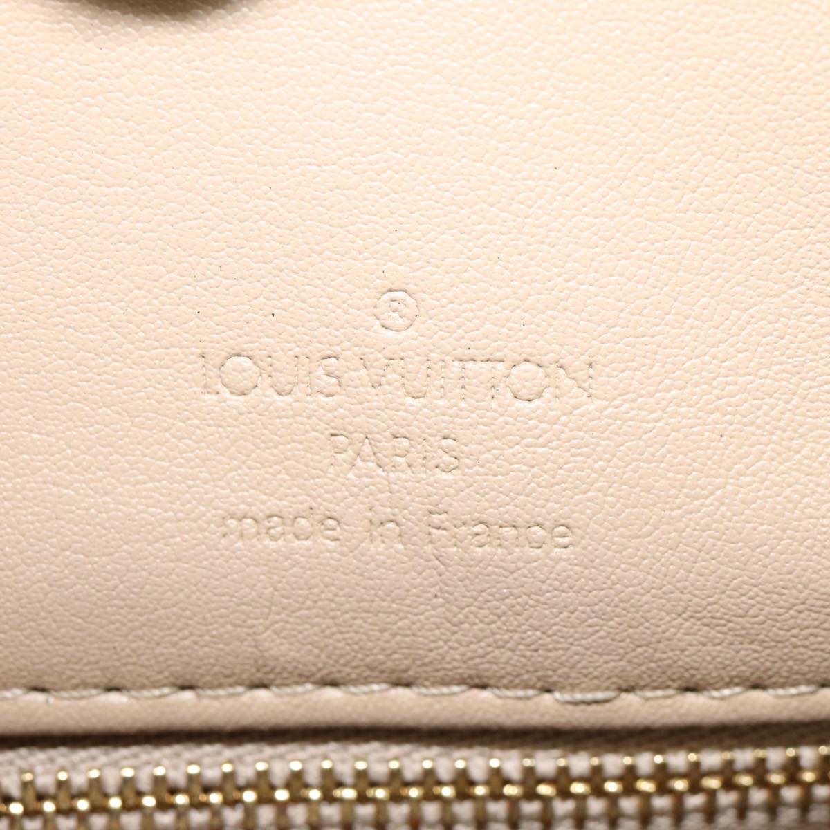 LOUIS VUITTON Monogram Vernis Houston Hand Bag Beige M91004 LV 88371