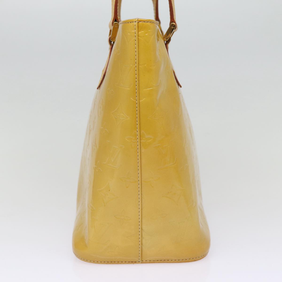 LOUIS VUITTON Monogram Vernis Houston Hand Bag Beige M91004 LV 88371