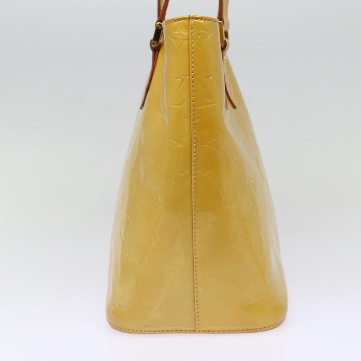 LOUIS VUITTON Monogram Vernis Houston Hand Bag Beige M91004 LV 88371