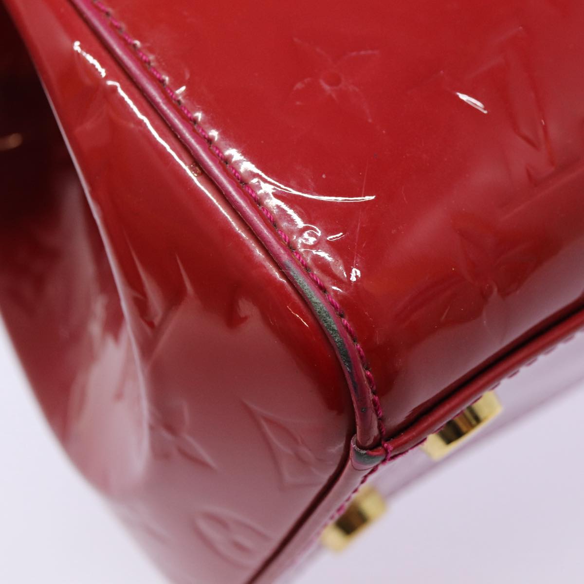 LOUIS VUITTON Vernis Blair MM Hand Bag 2way Rose Andian M91798 LV 88390