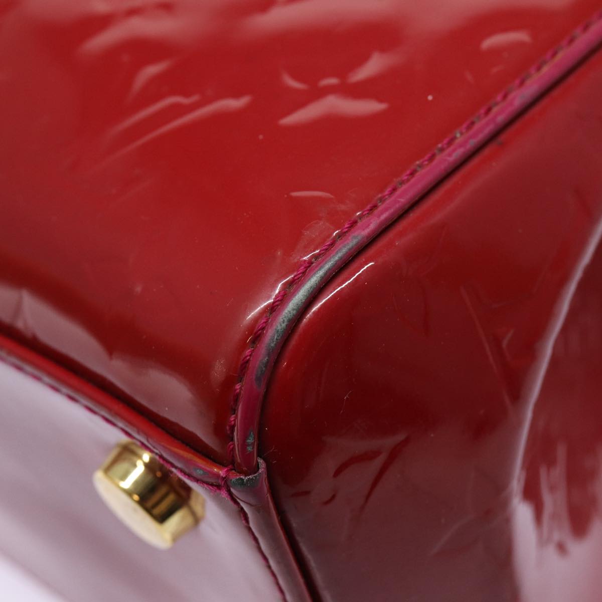 LOUIS VUITTON Vernis Blair MM Hand Bag 2way Rose Andian M91798 LV 88390