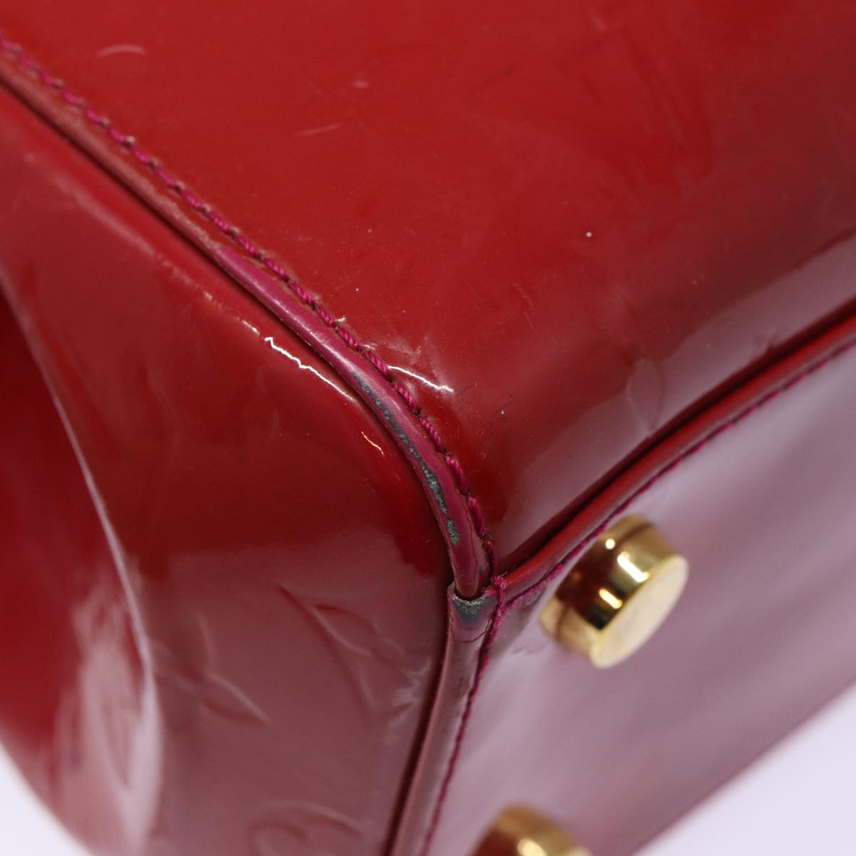 LOUIS VUITTON Vernis Blair MM Hand Bag 2way Rose Andian M91798 LV 88390