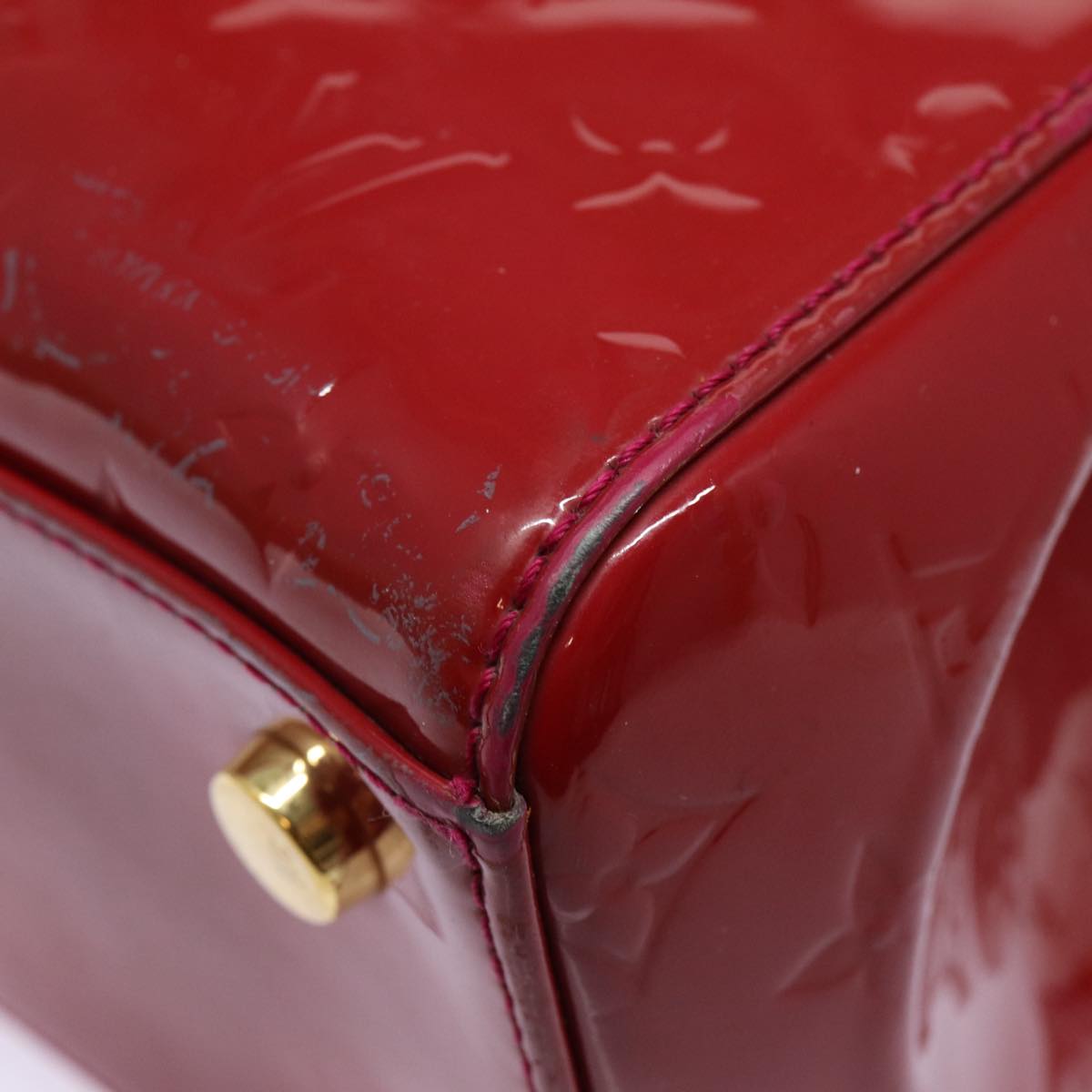 LOUIS VUITTON Vernis Blair MM Hand Bag 2way Rose Andian M91798 LV 88390