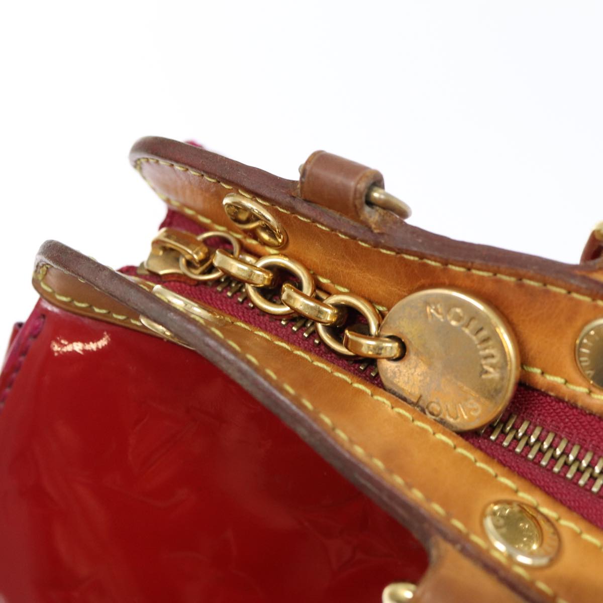 LOUIS VUITTON Vernis Blair MM Hand Bag 2way Rose Andian M91798 LV 88390