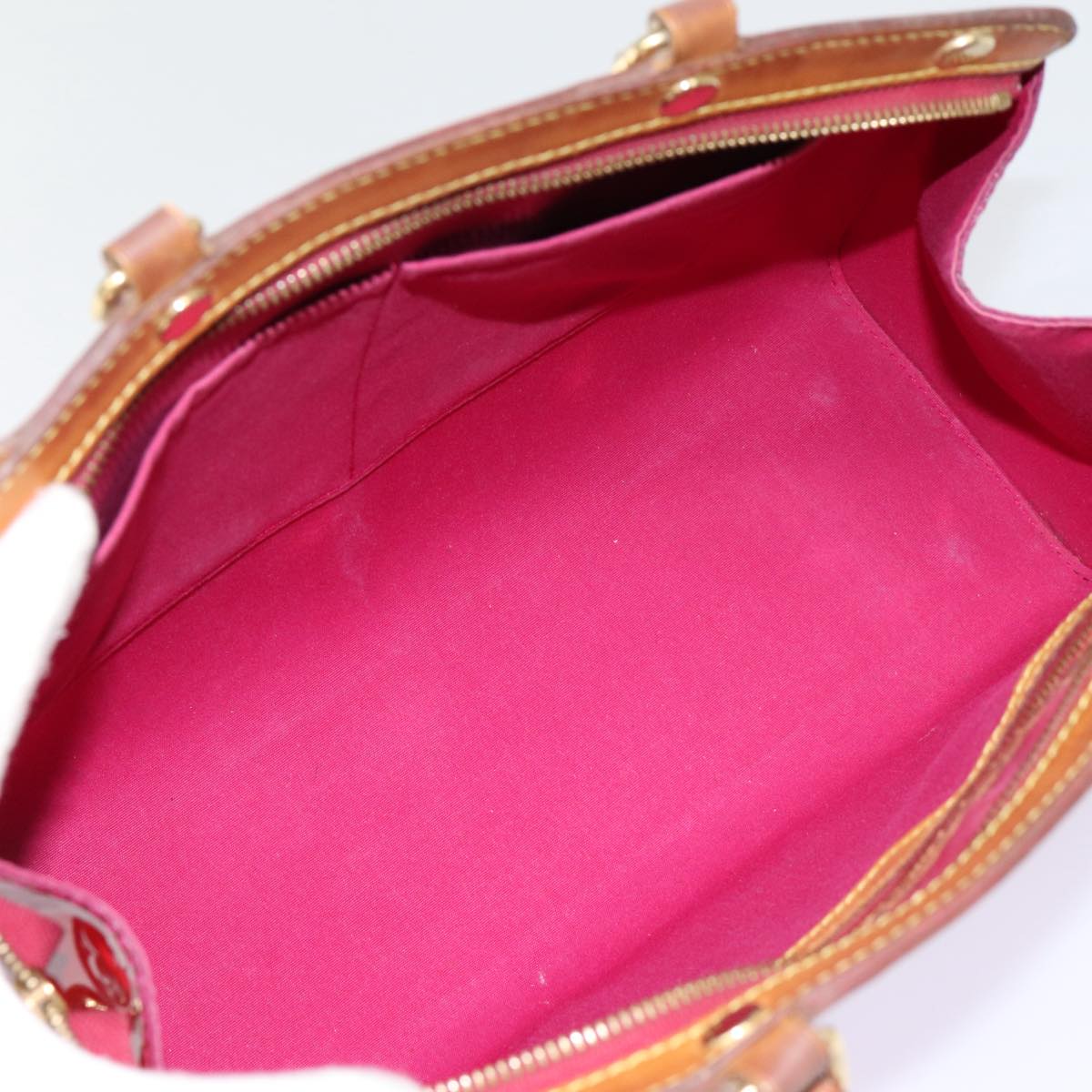 LOUIS VUITTON Vernis Blair MM Hand Bag 2way Rose Andian M91798 LV 88390