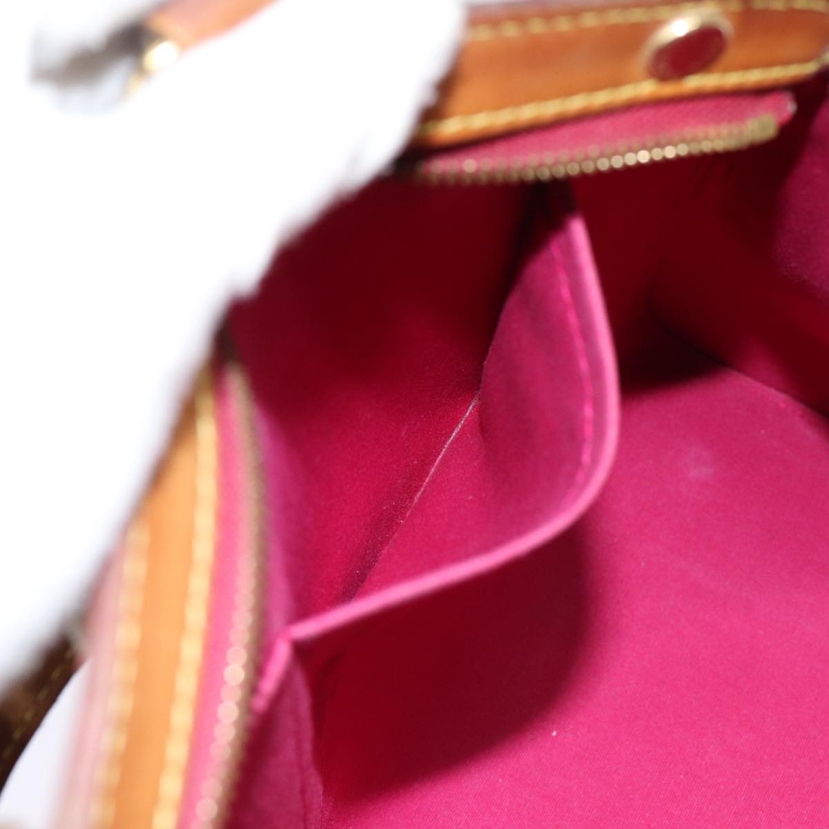 LOUIS VUITTON Vernis Blair MM Hand Bag 2way Rose Andian M91798 LV 88390
