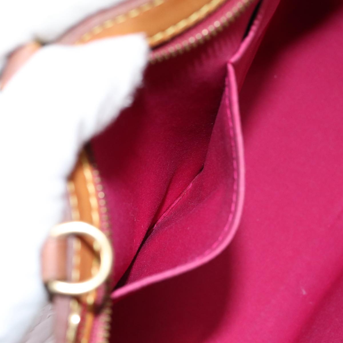 LOUIS VUITTON Vernis Blair MM Hand Bag 2way Rose Andian M91798 LV 88390