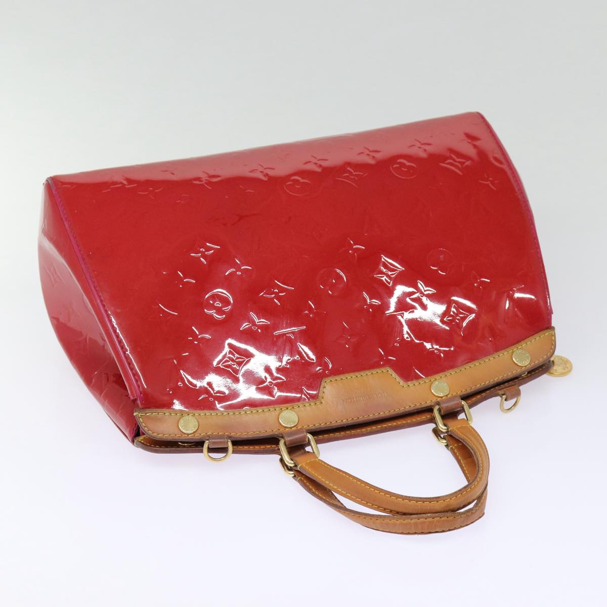 LOUIS VUITTON Vernis Blair MM Hand Bag 2way Rose Andian M91798 LV 88390