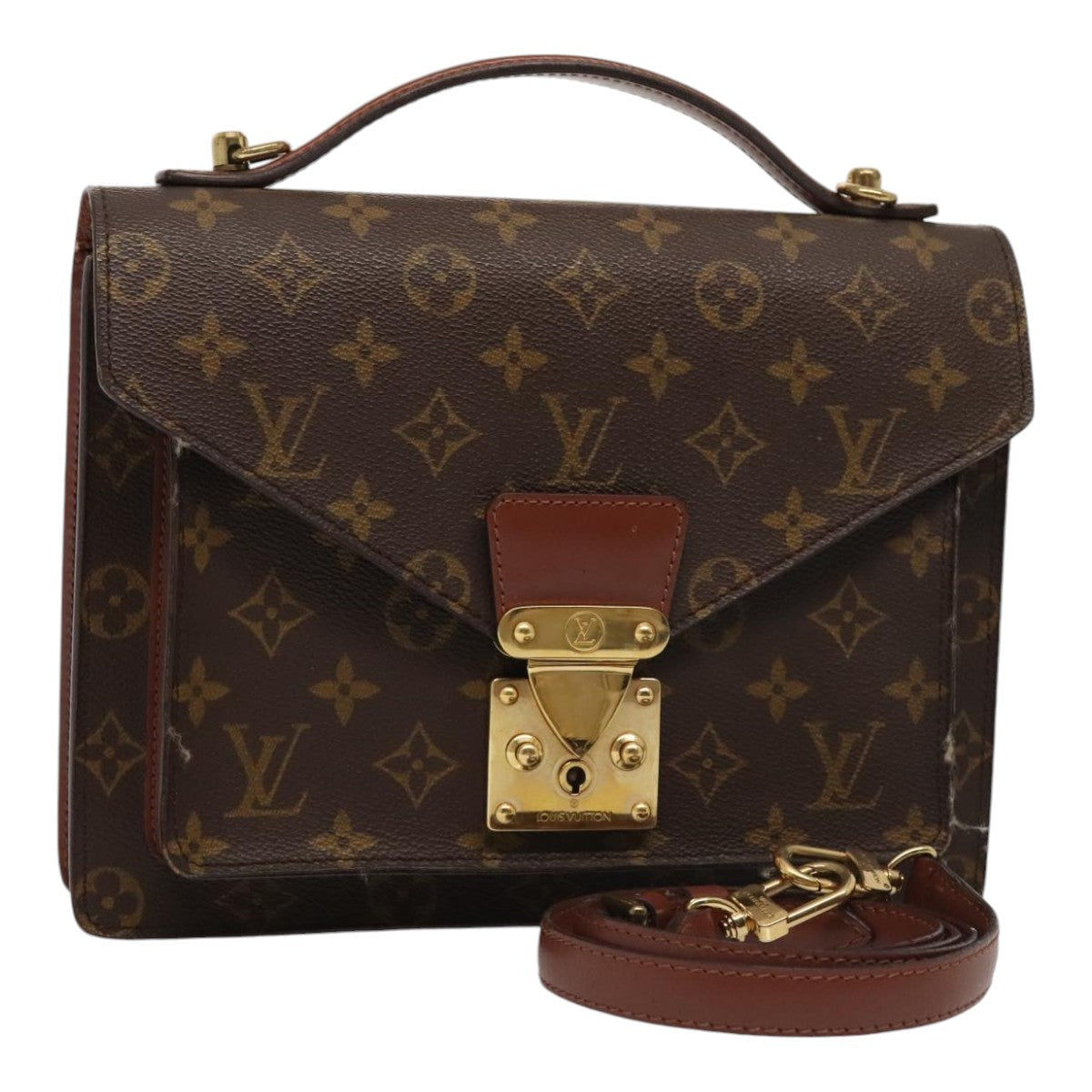 LOUIS VUITTON Monogram Monceau 26 Shoulder Bag M51187 LV 88394