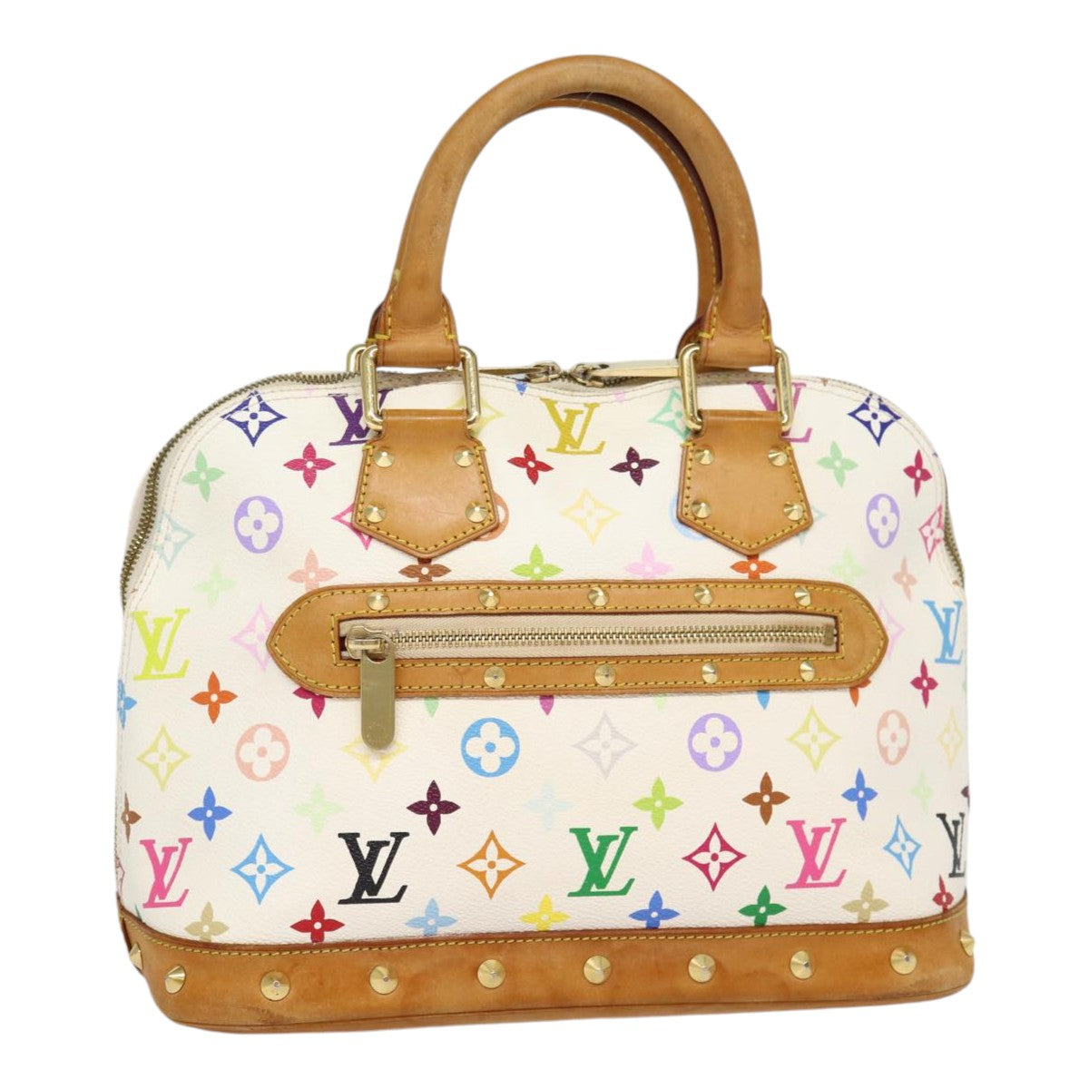 LOUIS VUITTON Monogram Multicolor Alma Hand Bag White M92647 LV 88422