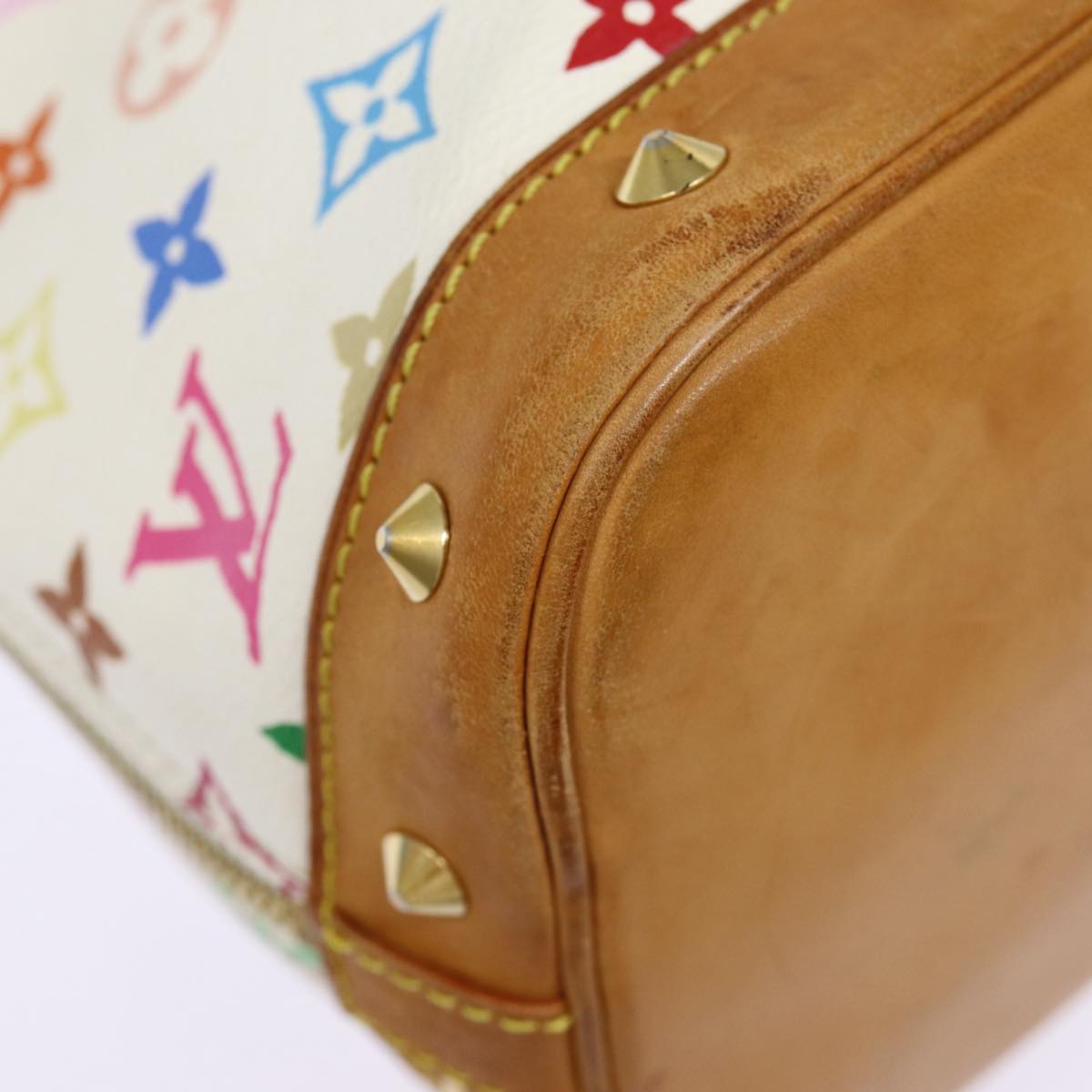 LOUIS VUITTON Monogram Multicolor Alma Hand Bag White M92647 LV 88422