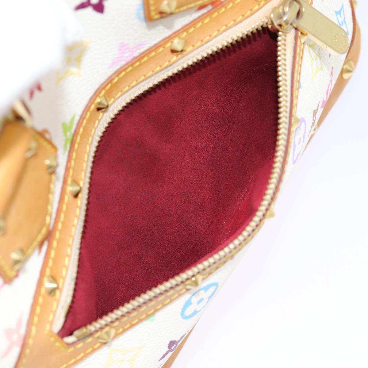 LOUIS VUITTON Monogram Multicolor Alma Hand Bag White M92647 LV 88422