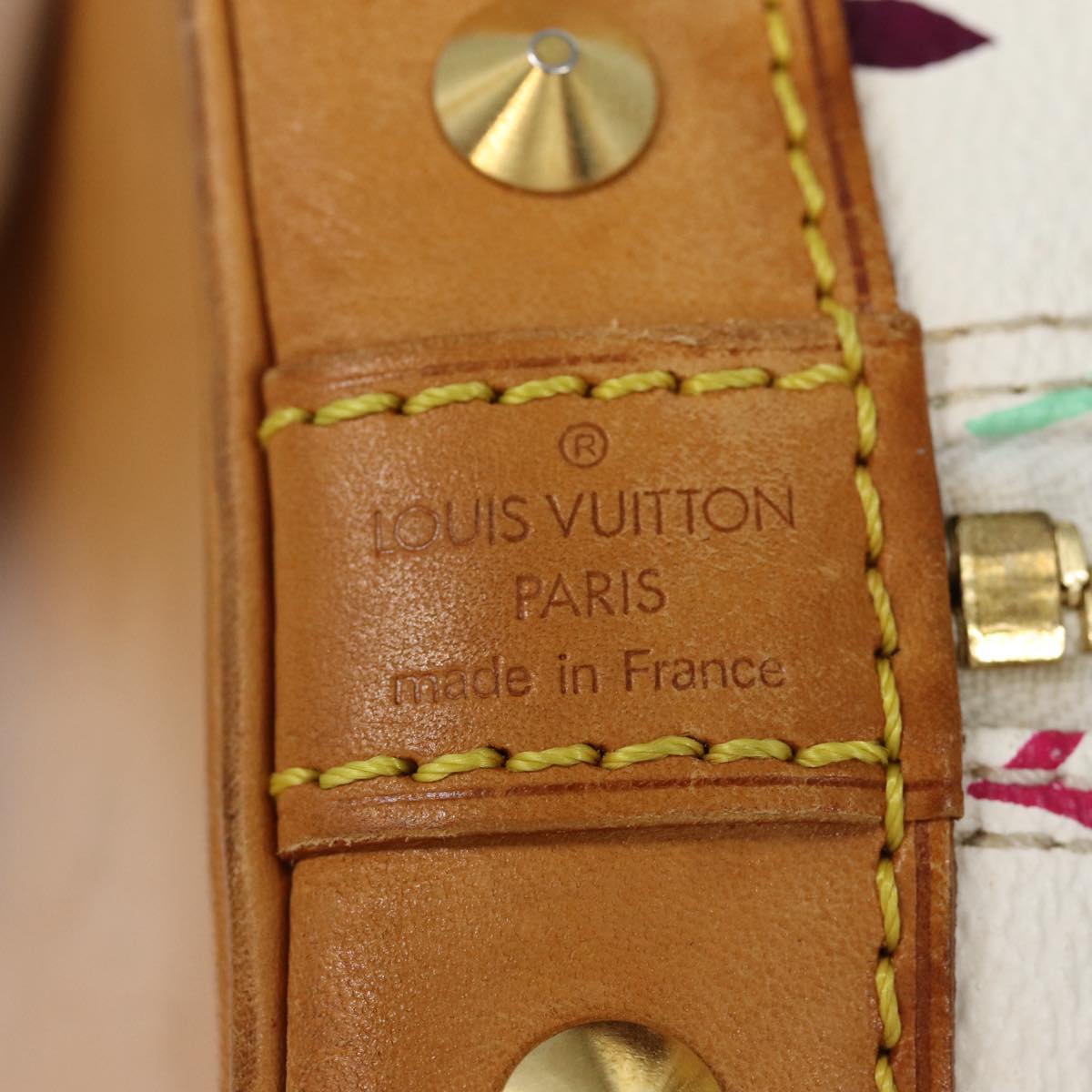 LOUIS VUITTON Monogram Multicolor Alma Hand Bag White M92647 LV 88422