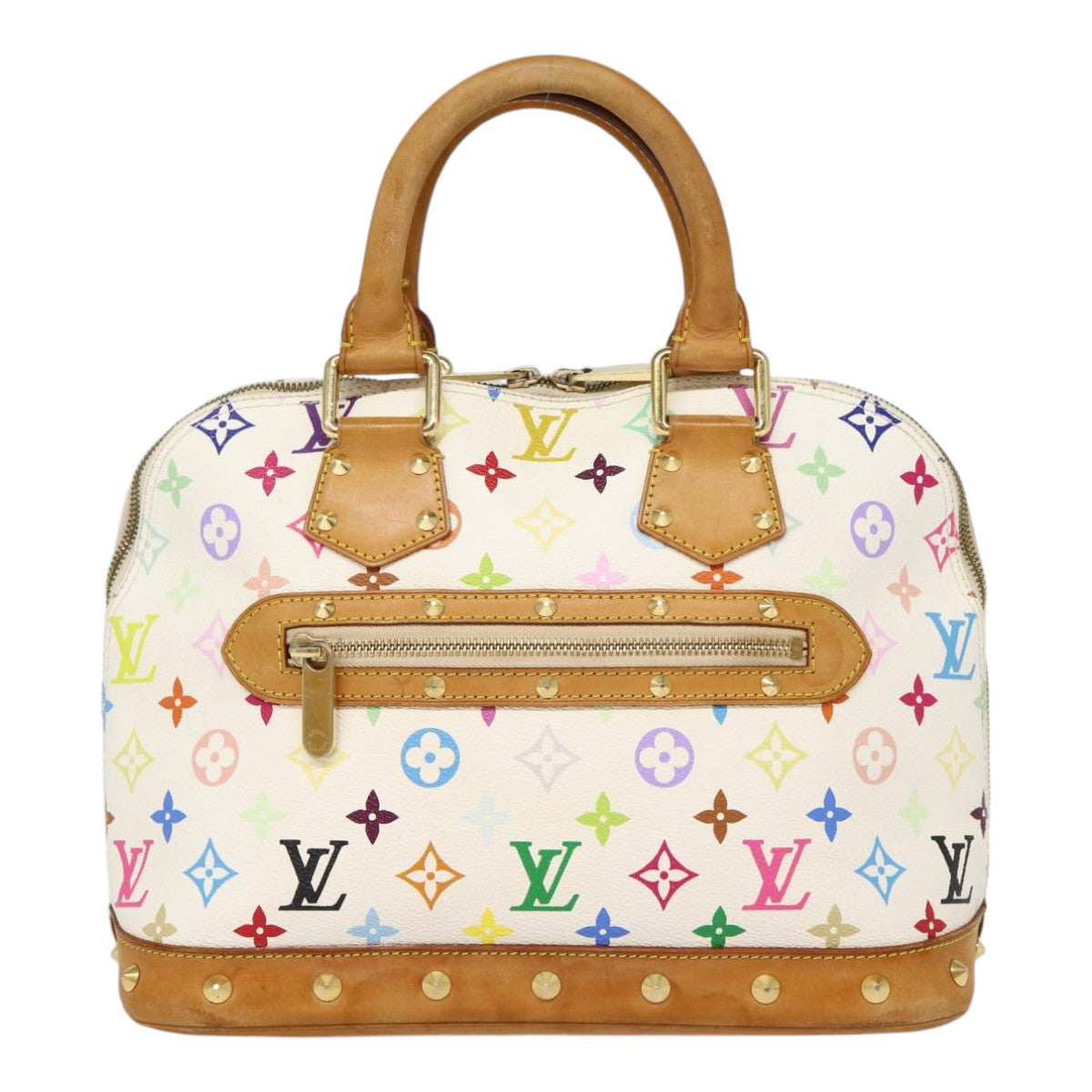 LOUIS VUITTON Monogram Multicolor Alma Hand Bag White M92647 LV 88422