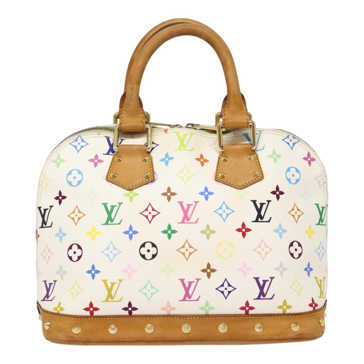 LOUIS VUITTON Monogram Multicolor Alma Hand Bag White M92647 LV 88422