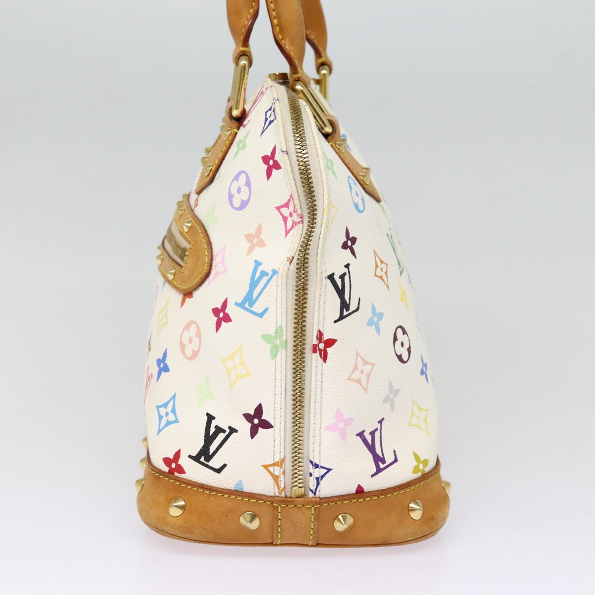 LOUIS VUITTON Monogram Multicolor Alma Hand Bag White M92647 LV 88422