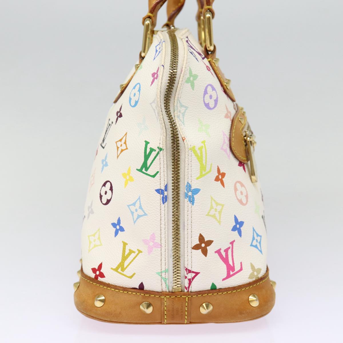 LOUIS VUITTON Monogram Multicolor Alma Hand Bag White M92647 LV 88422