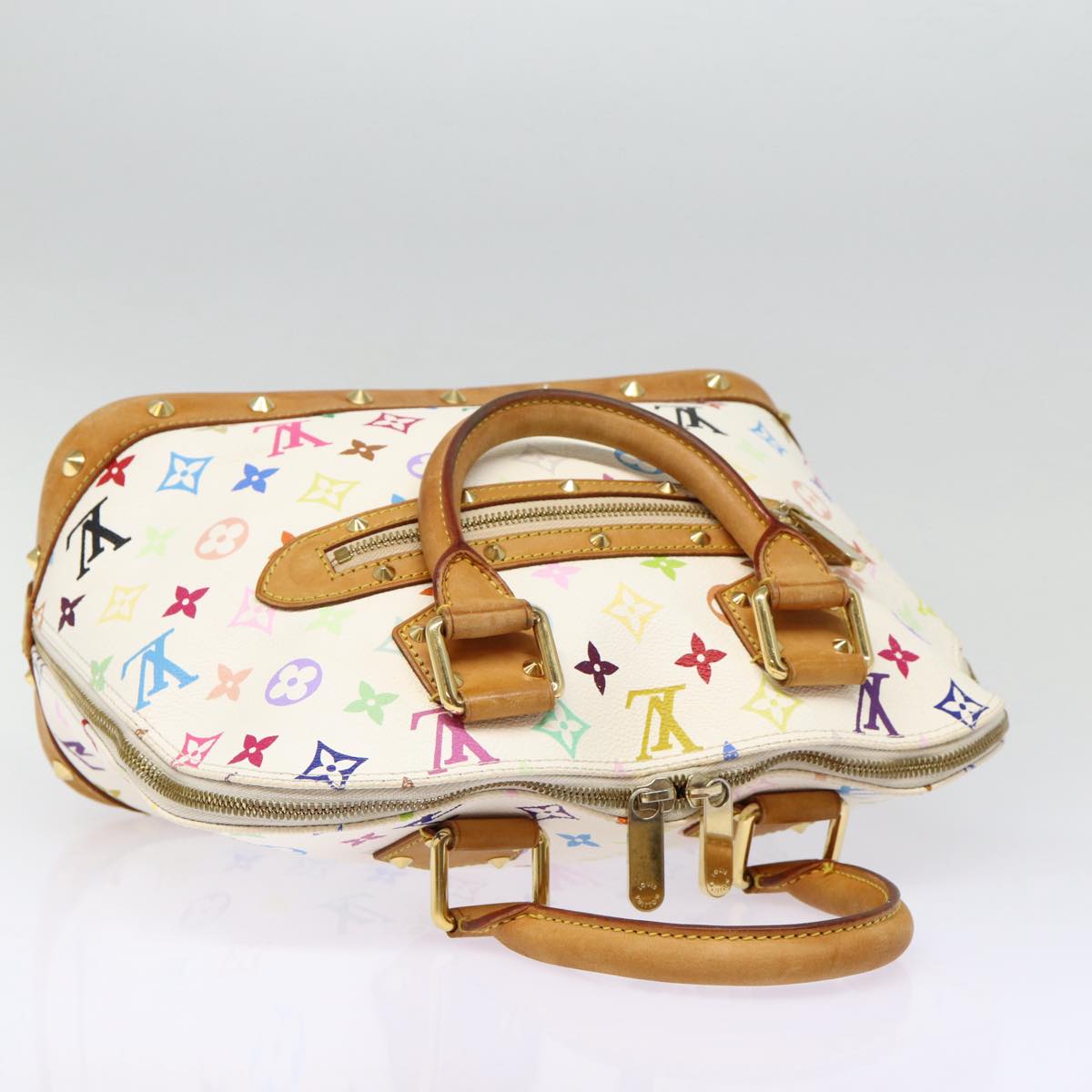 LOUIS VUITTON Monogram Multicolor Alma Hand Bag White M92647 LV 88422