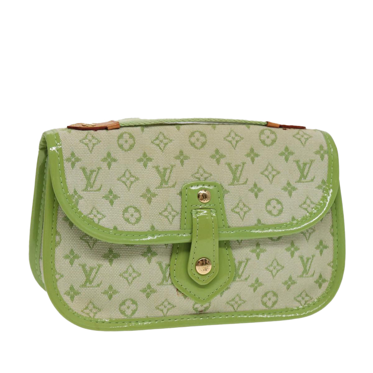 LOUIS VUITTON Monogram Mini Trousse Marie Kate Pouch Green M92935 88437