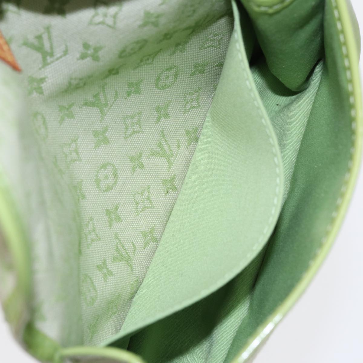 LOUIS VUITTON Monogram Mini Trousse Marie Kate Pouch Green M92935 88437