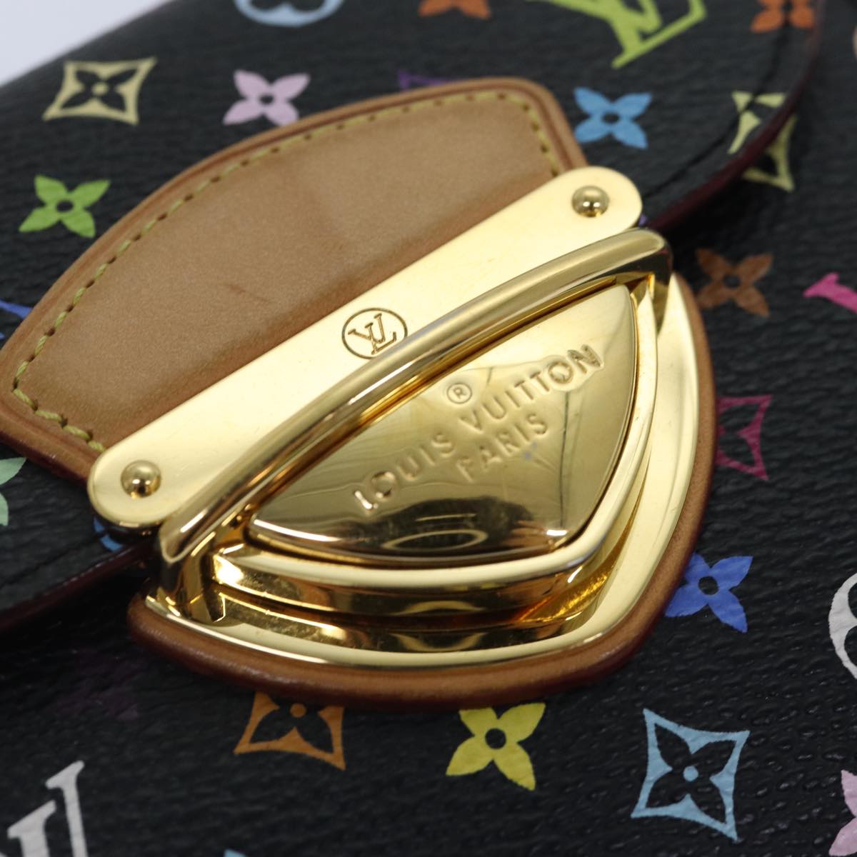 LOUIS VUITTON Multicolor Portefeuille Koala Wallet Black M58015 LV 88456A