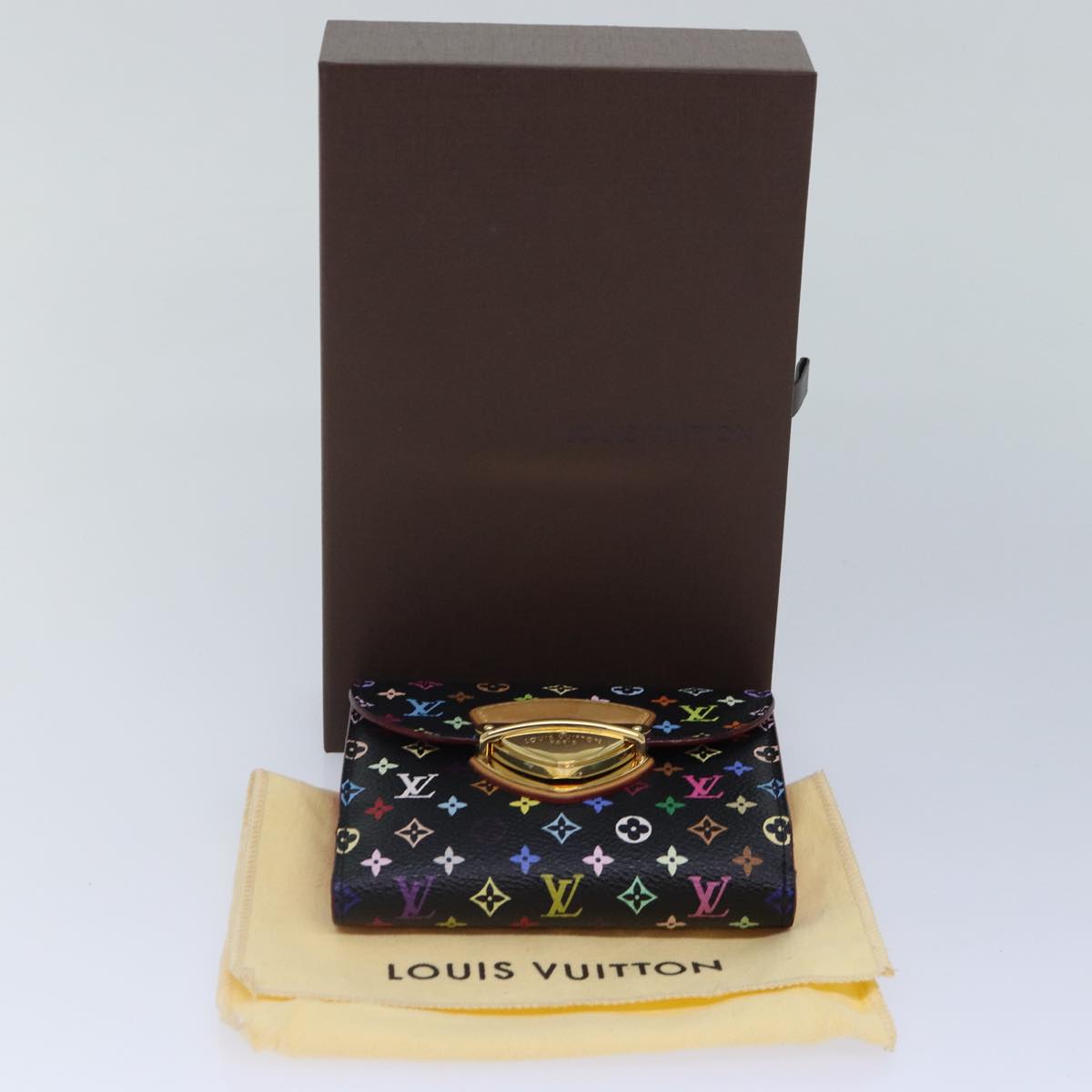 LOUIS VUITTON Multicolor Portefeuille Koala Wallet Black M58015 LV 88456A