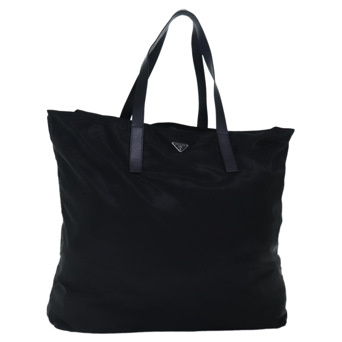 Luxury Prada Boston Bag Nylon Black Silver  88467