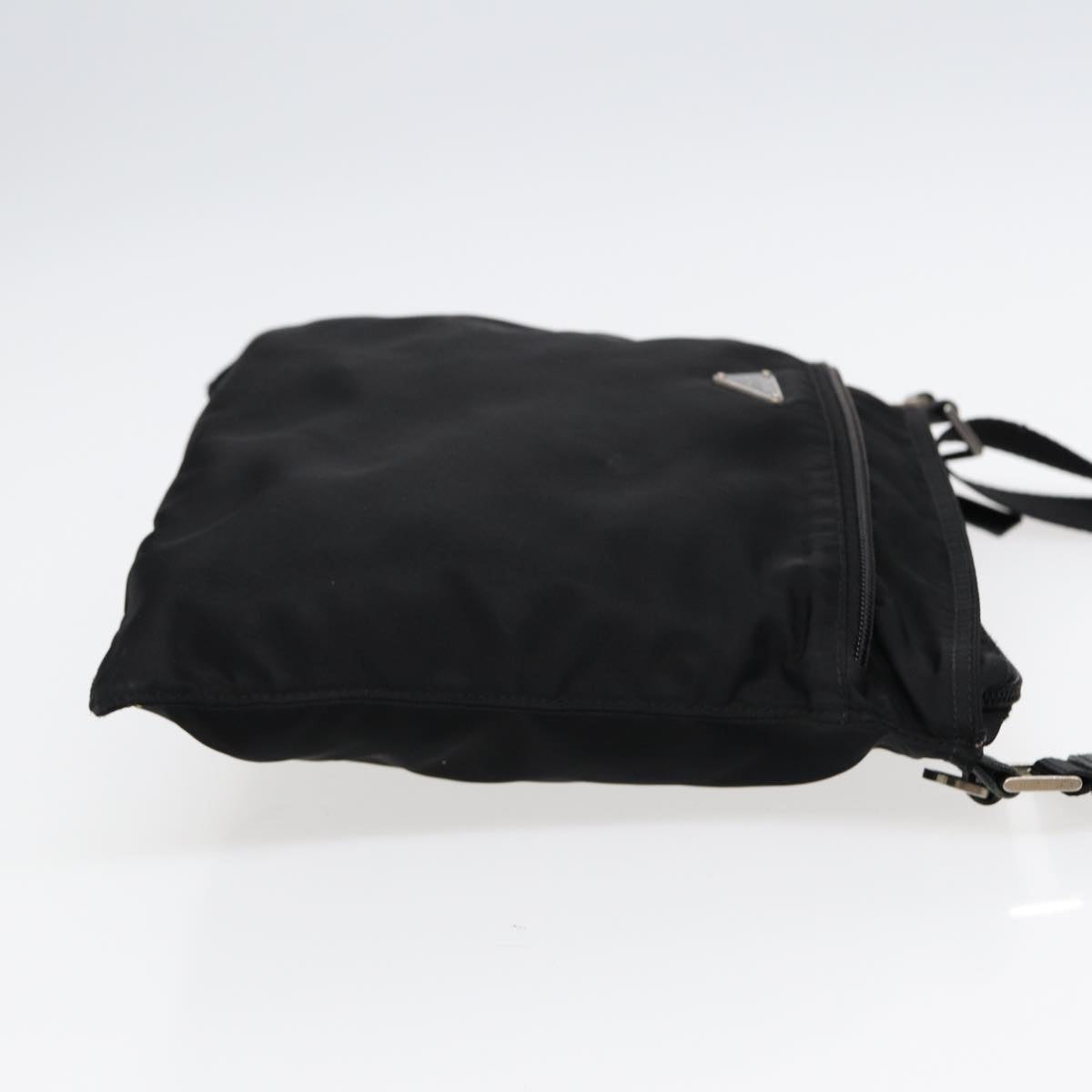 Luxury Prada Shoulder Bag Nylon Black Silver  88470