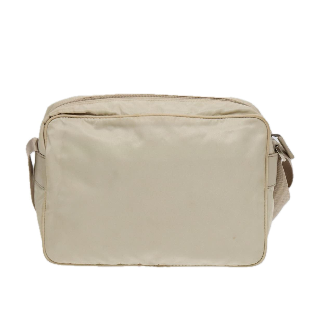 Luxury Prada Shoulder Bag Nylon White Silver  88471