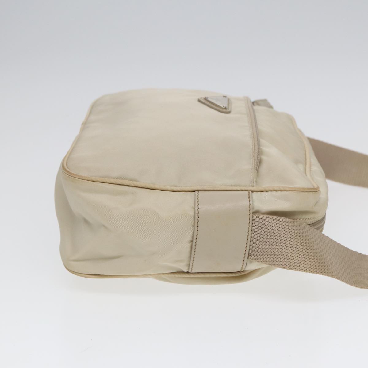 Luxury Prada Shoulder Bag Nylon White Silver  88471