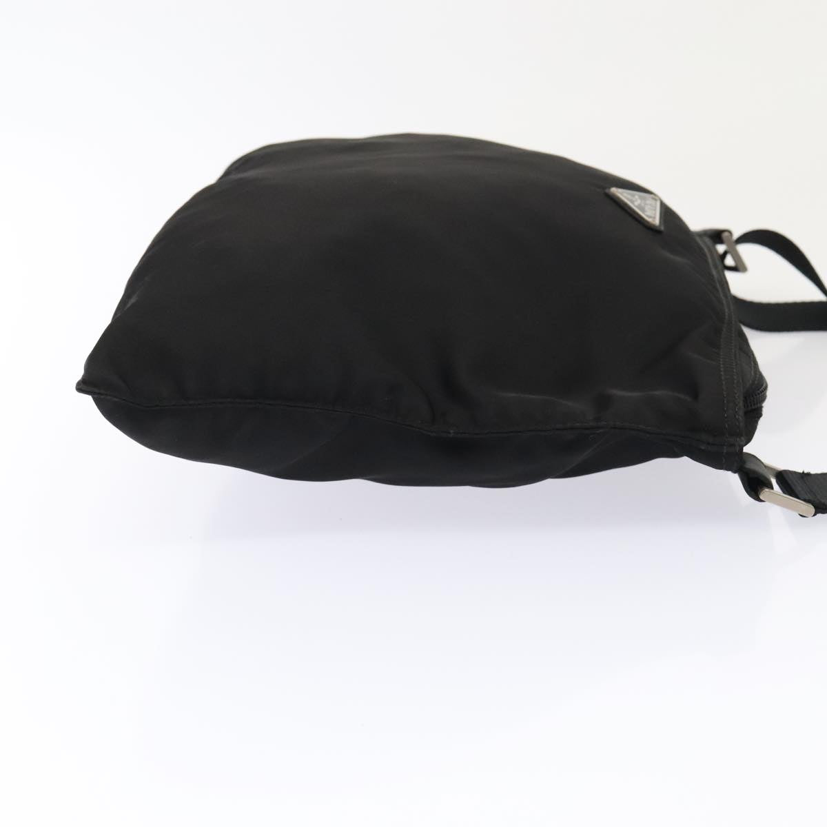 Luxury Prada Shoulder Bag Nylon Black Silver  88495
