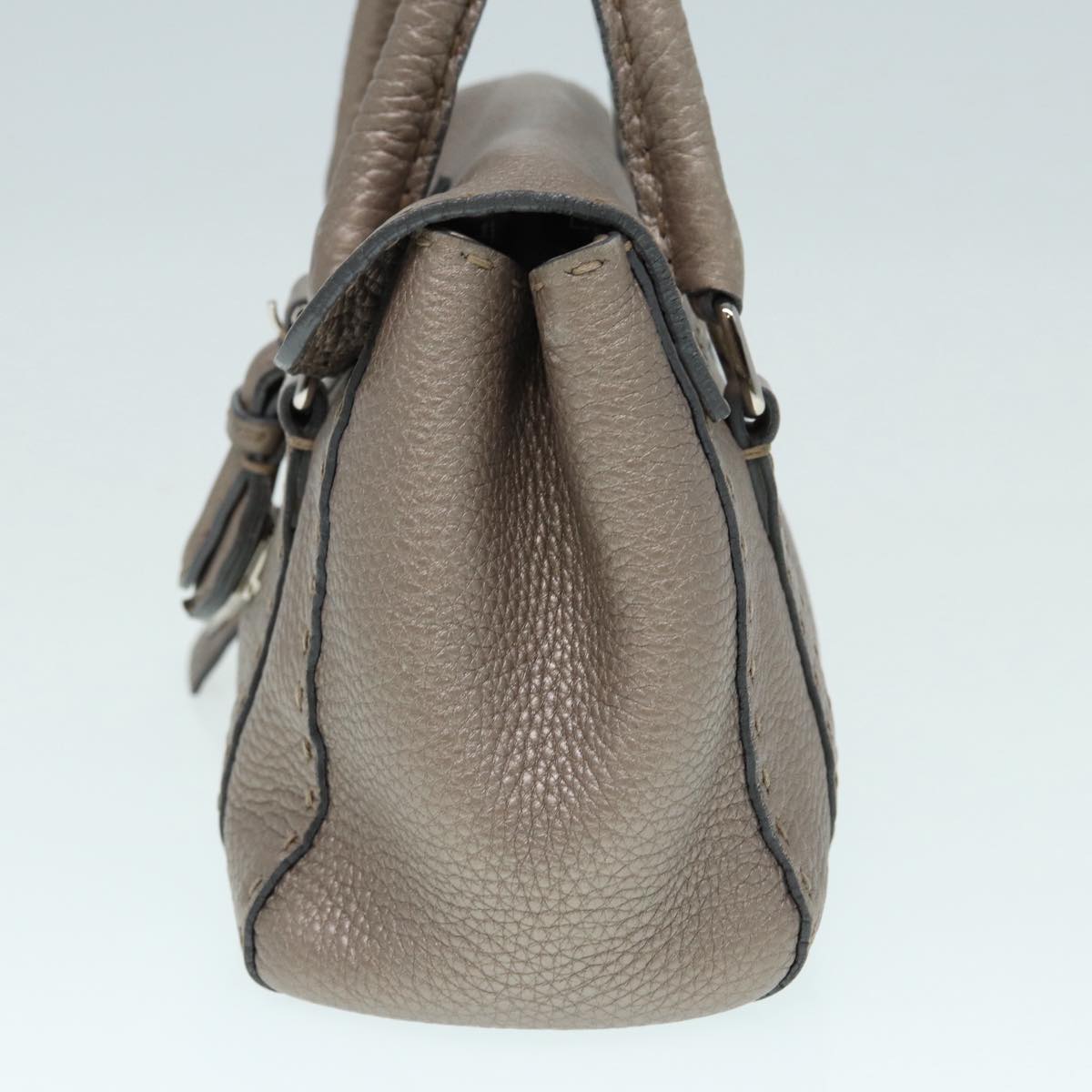 Luxury Fendi Celeria Hand Bag Leather Silver88496