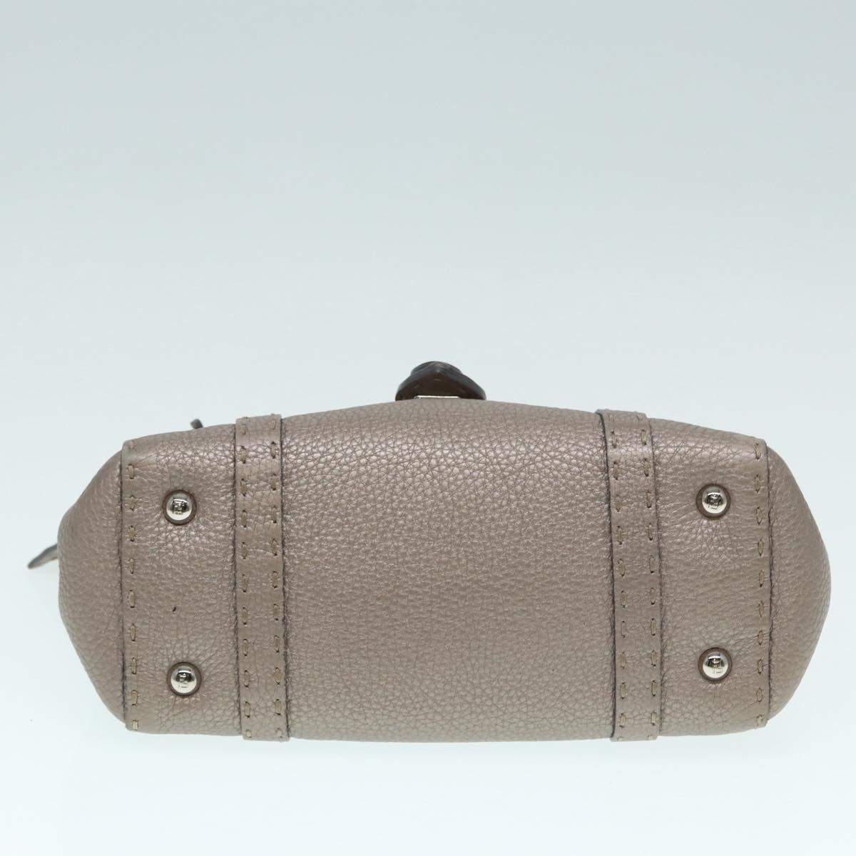 Luxury Fendi Celeria Hand Bag Leather Silver88496