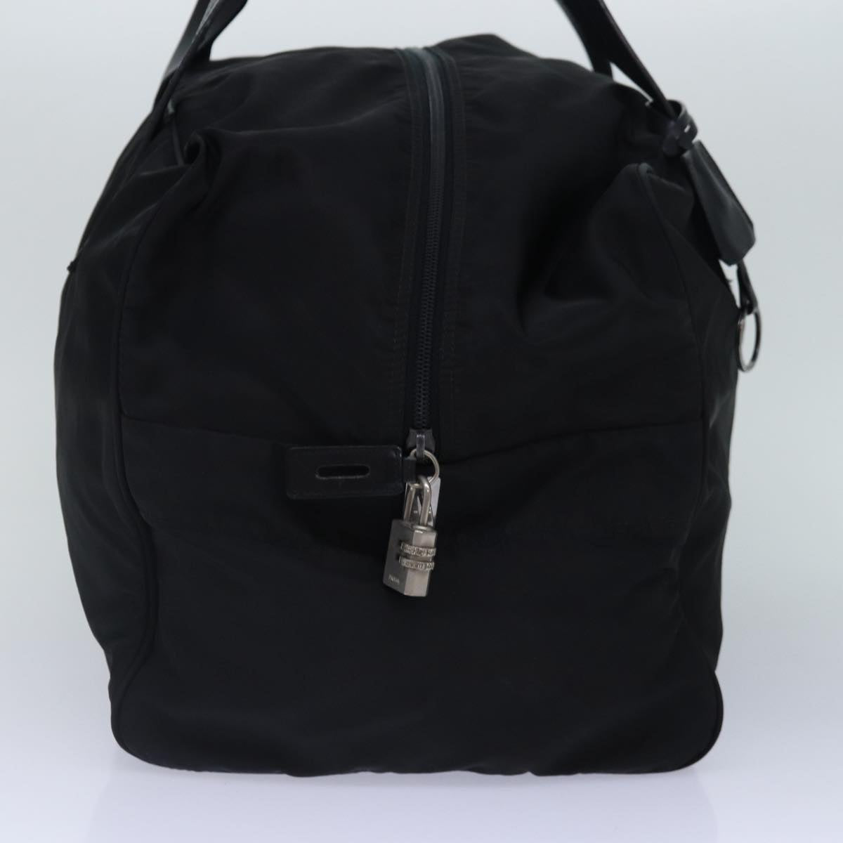 Luxury Prada Boston Bag Nylon Black Silver  88528