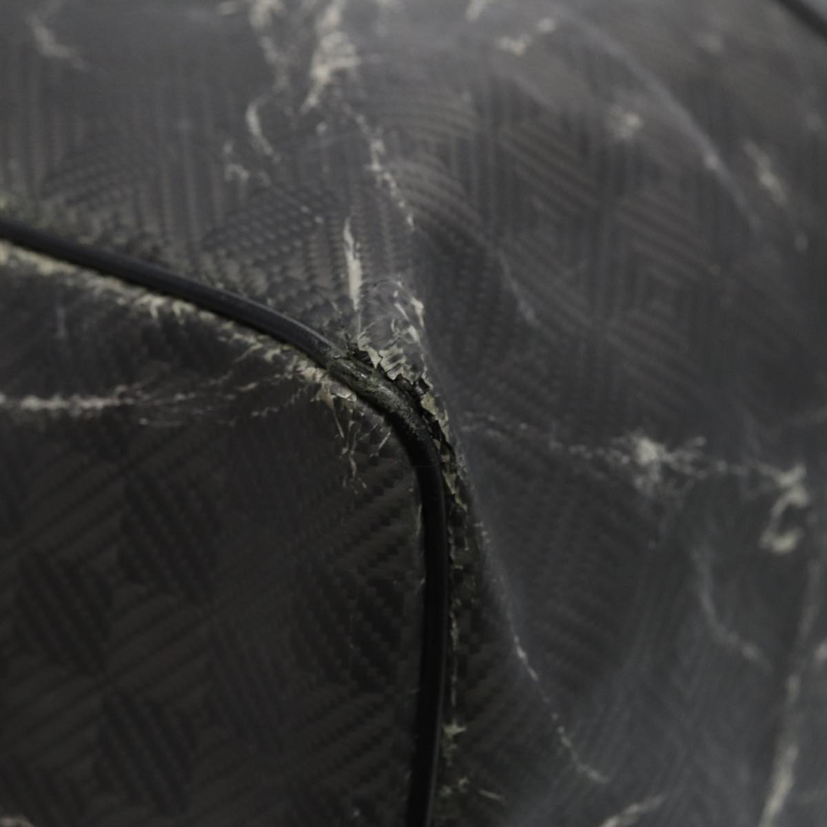 LOUIS VUITTON Damier Carbon Keepall 45 Boston Bag Black N41415 LV 88545