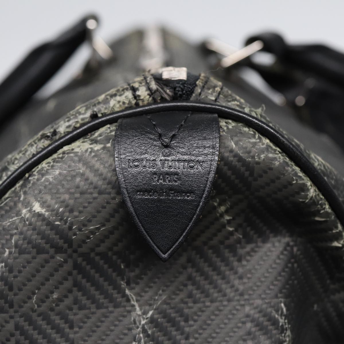 LOUIS VUITTON Damier Carbon Keepall 45 Boston Bag Black N41415 LV 88545