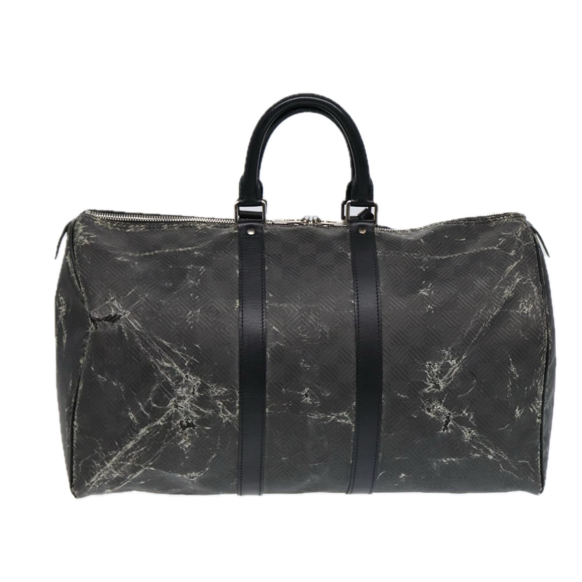LOUIS VUITTON Damier Carbon Keepall 45 Boston Bag Black N41415 LV 88545